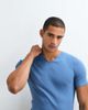 ASOS DESIGN ASOS DESIGN muscle fit T-shirt with notch neck in blue - 3