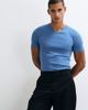 ASOS DESIGN ASOS DESIGN muscle fit T-shirt with notch neck in blue - 4
