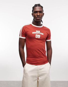 ASOS DESIGN ASOS DESIGN muscle ringer T-shirt with high build sports graphic in red
