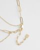 ASOS DESIGN ASOS DESIGN mutli-row necklace with sea life charms in gold tone-Multi - 3