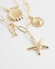 ASOS DESIGN ASOS DESIGN mutli-row necklace with sea life charms in gold tone-Multi - 4