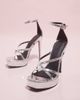 ASOS DESIGN ASOS DESIGN Nahla platform heeled sandals in silver snake - 2