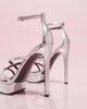 ASOS DESIGN ASOS DESIGN Nahla platform heeled sandals in silver snake - 3