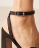 ASOS DESIGN ASOS DESIGN Nala oversized bow platform heeled sandals in black satin - 4