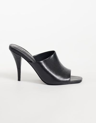 ASOS DESIGN ASOS DESIGN Native cone heeled mules in black