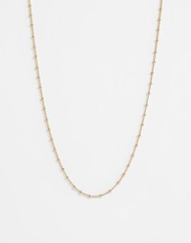 ASOS DESIGN ASOS DESIGN necklace in dot dash chain in gold tone
