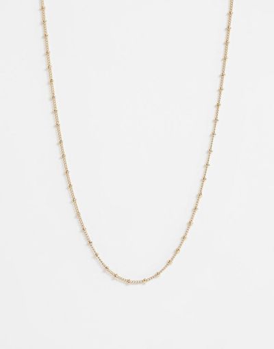 ASOS DESIGN ASOS DESIGN necklace in dot dash chain in gold tone