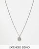 ASOS DESIGN ASOS DESIGN necklace with fleur de lis wax seal pendant in silver tone - 1