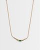 ASOS DESIGN ASOS DESIGN necklace with green stone setting in gold tone - 1
