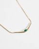 ASOS DESIGN ASOS DESIGN necklace with green stone setting in gold tone - 3