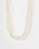 ASOS DESIGN ASOS DESIGN necklace with Intertwine multirow faux pearl detail in ivory-WHITE - 1