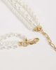 ASOS DESIGN ASOS DESIGN necklace with Intertwine multirow faux pearl detail in ivory-WHITE - 4