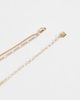 ASOS DESIGN ASOS DESIGN necklace with multi-row burgundy pendant in gold tone - 4