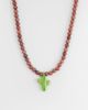 ASOS DESIGN ASOS DESIGN necklace with pink semi-precious beads and cactus pendant-Multi - 1