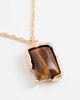 ASOS DESIGN ASOS DESIGN necklace with real semi-precious tigers eye pendant in gold tone - 3