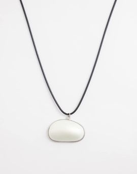 ASOS DESIGN ASOS DESIGN necklace with ribbon and bead detail in black and white tone-Multi