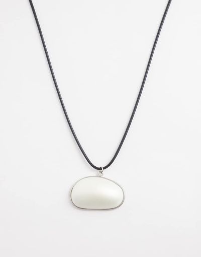 ASOS DESIGN ASOS DESIGN necklace with ribbon and bead detail in black and white tone-Multi