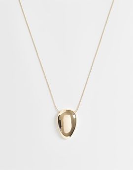 ASOS DESIGN ASOS DESIGN Necklace with small oval pendant in gold tone