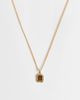 ASOS DESIGN ASOS DESIGN necklace with square tigers eye pendant in gold tone - 1