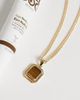 ASOS DESIGN ASOS DESIGN necklace with square tigers eye pendant in gold tone - 2
