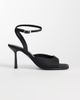 ASOS DESIGN ASOS DESIGN Nectarine barely there high heeled sandals in black satin - 1