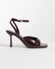 ASOS DESIGN ASOS DESIGN Nectarine barely there high heeled sandals in burgundy-RED - 1
