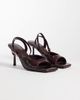 ASOS DESIGN ASOS DESIGN Nectarine barely there high heeled sandals in burgundy-RED - 2