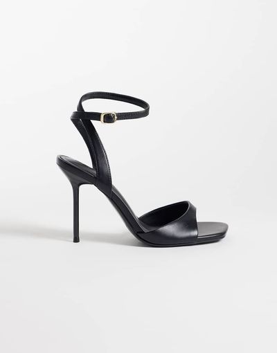 ASOS DESIGN ASOS DESIGN Nemi barely there heeled sandals in black