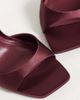 ASOS DESIGN ASOS DESIGN Nemi barely there heeled sandals in plum satin-PURPLE - 3