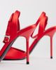 ASOS DESIGN ASOS DESIGN Nemi barely there heeled sandals in red satin - 2