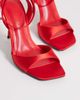 ASOS DESIGN ASOS DESIGN Nemi barely there heeled sandals in red satin - 4