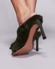 ASOS DESIGN ASOS DESIGN Nessa faux fur high heel mules in forest green - 3