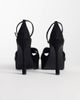 ASOS DESIGN ASOS DESIGN Niche platform heeled sandals in black suedette - 3