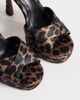 ASOS DESIGN ASOS DESIGN Niche platform heeled sandals in leopard satin-MULTI - 3