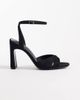 ASOS DESIGN ASOS DESIGN Nightcap cross strap detail barely there block heel sandals in black - 1