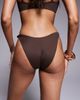 ASOS DESIGN ASOS DESIGN Nina knot high leg bikini bottom in chocolate brown - 4