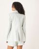 ASOS DESIGN ASOS DESIGN nipped waist blazer in mint herringbone-Neutral - 3