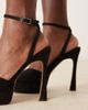 ASOS DESIGN ASOS DESIGN Nisha platform high heel sandals in black satin - 4