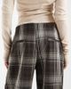 ASOS DESIGN ASOS DESIGN no waistband straight leg pants in brown check-Multi - 4