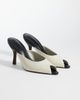 ASOS DESIGN ASOS DESIGN Nobu peep toe high heel mules in black and white - 1