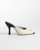 ASOS DESIGN ASOS DESIGN Nobu peep toe high heel mules in black and white - 3