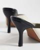 ASOS DESIGN ASOS DESIGN Nobu peep toe high heel mules in black and white - 4