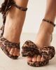 ASOS DESIGN ASOS DESIGN Nola mismatched bow platform high heeled sandals in leopard-Multi - 3