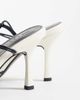 ASOS DESIGN ASOS DESIGN Noodle knotted tie leg heeled sandals in black and white-Multi - 2