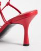 ASOS DESIGN ASOS DESIGN Noodle knotted tie leg heeled sandals in red - 3
