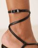 ASOS DESIGN ASOS DESIGN Note knotted detail caged high heel sandals in black - 3