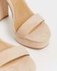 ASOS DESIGN ASOS DESIGN Nutshell platform barely there heeled sandals in beige-Neutral - 3
