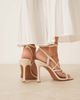 ASOS DESIGN ASOS DESIGN Nutty caged high heeled sandals in natural linen-Neutral - 2