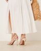 ASOS DESIGN ASOS DESIGN Nutty caged high heeled sandals in natural linen-Neutral - 4