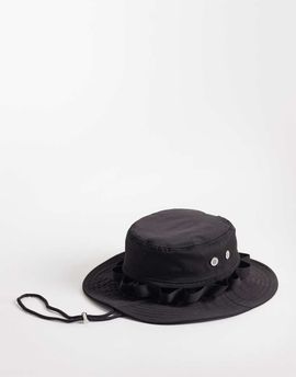 ASOS DESIGN ASOS DESIGN nylon boonie bucket hat in black